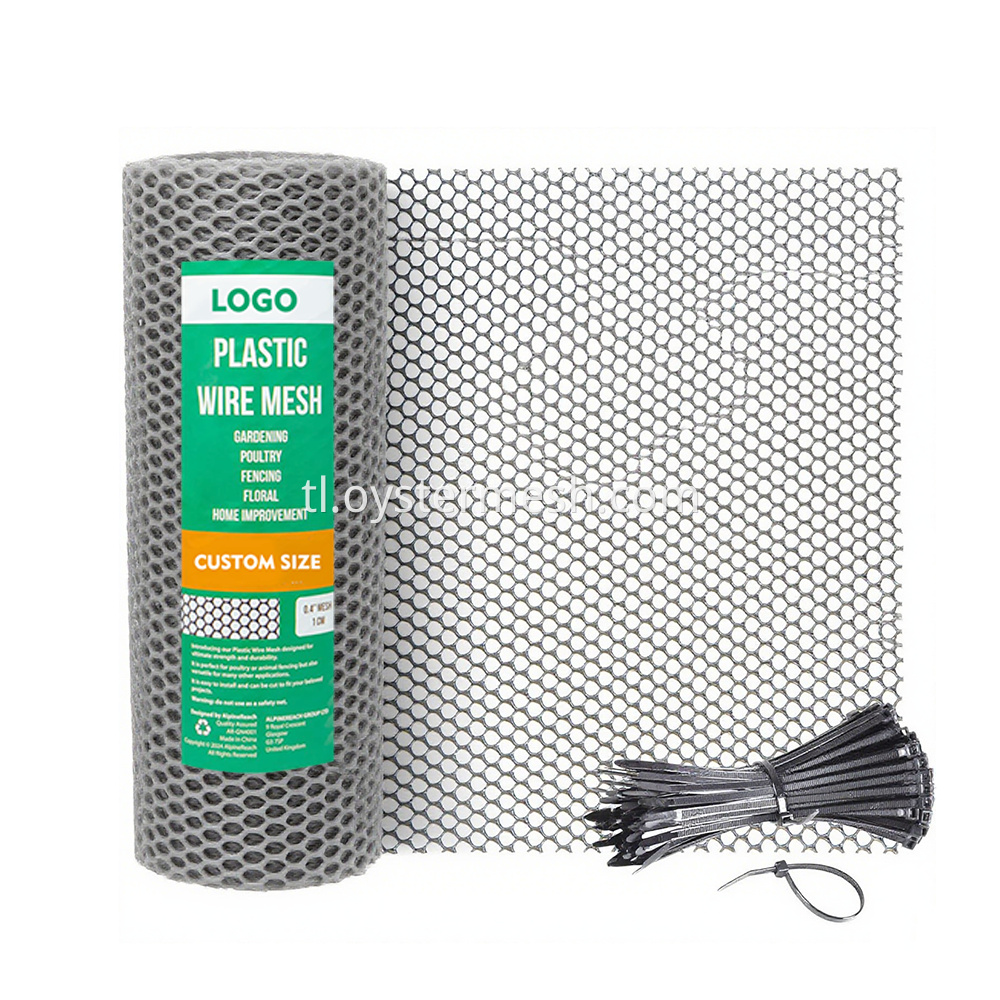 Gray Color Customized Plastic Garden Fence